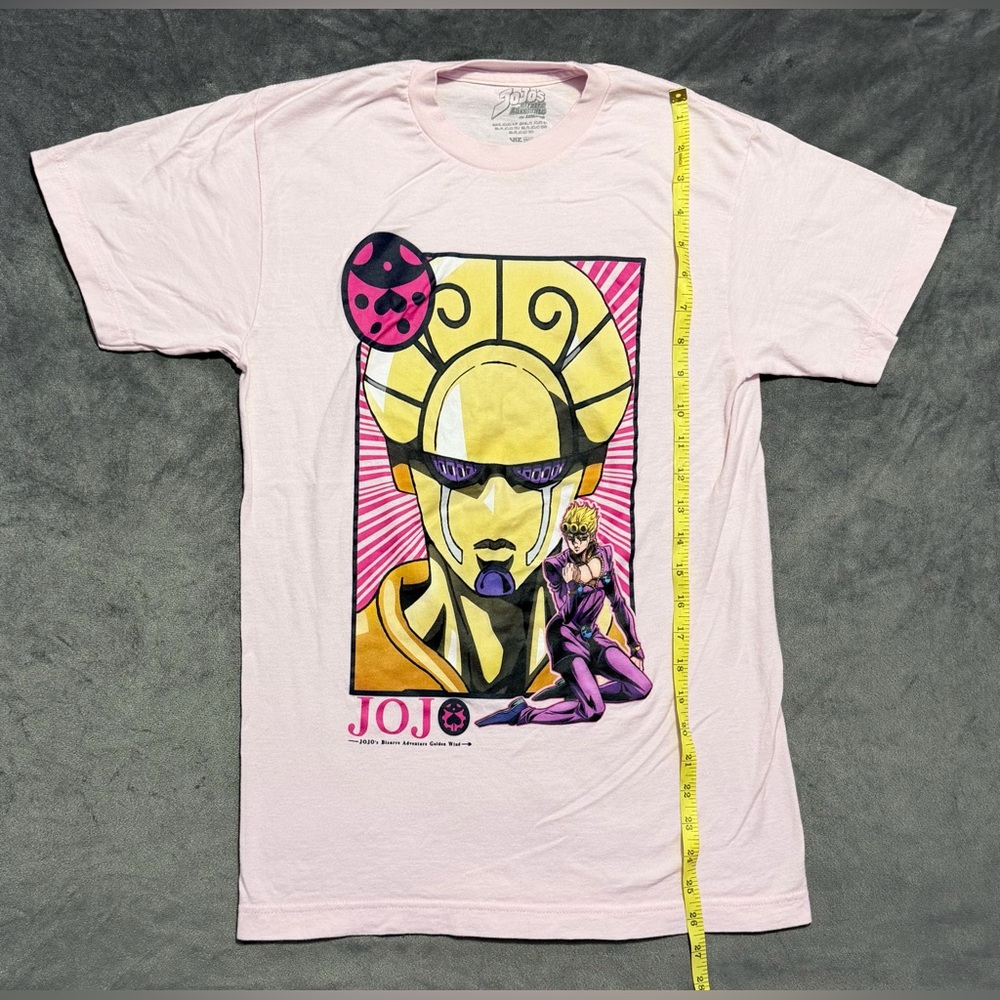 JoJo's Bizarre Adventure Golden Wind Pink T-Shirt SIZE LARGE